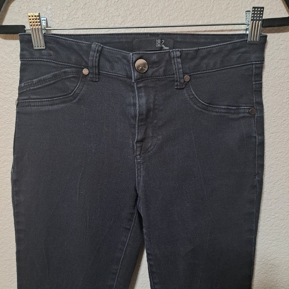 1822 Denim Skinny Women's Black Denim Stretch Jeans Size 4 Basic Classic Work - Picture 2 of 11